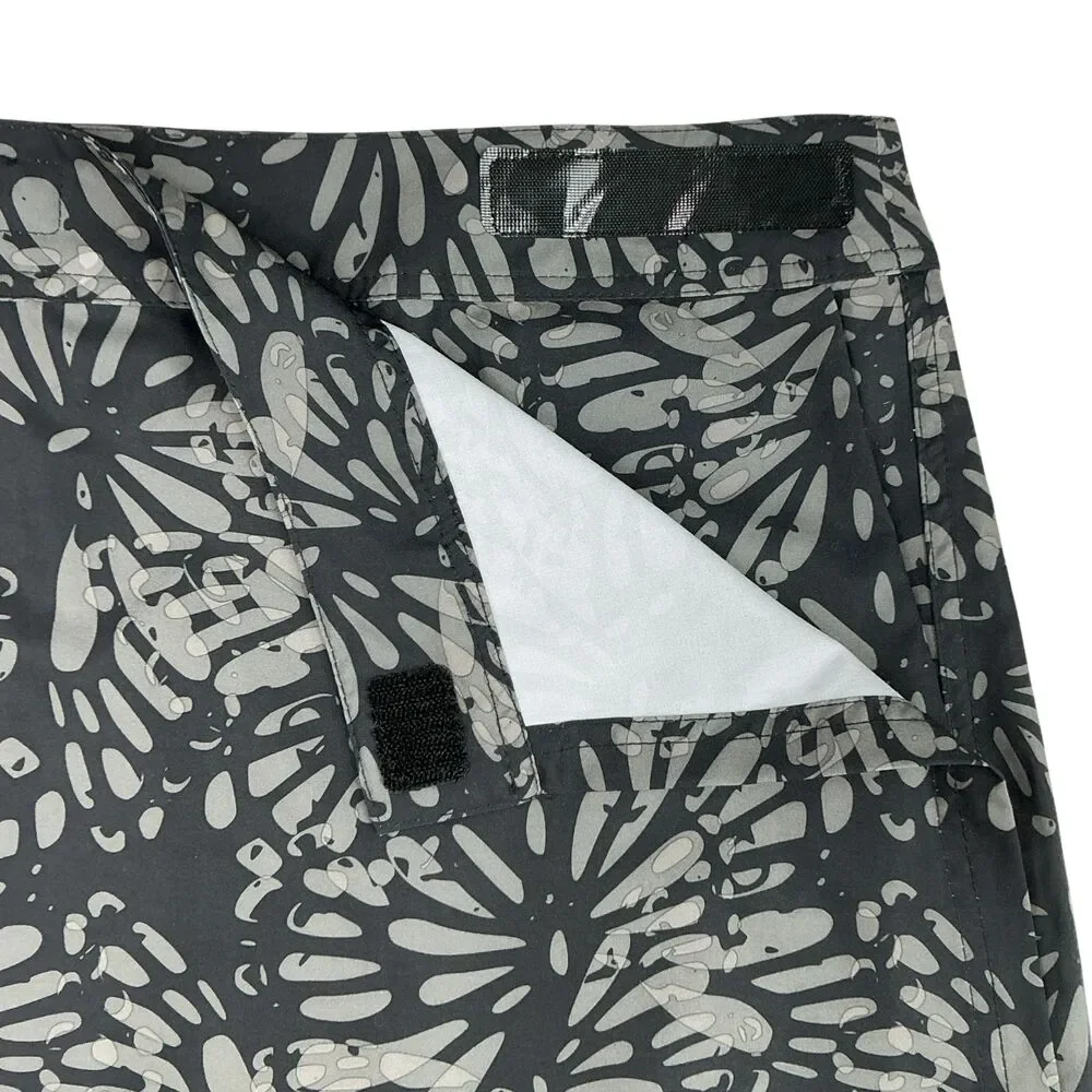 RipSkirt Hawaii Grey Wrap Skirt Size S Charcoal Shibori Length 2 Beach Tropical - Picture 12 of 14